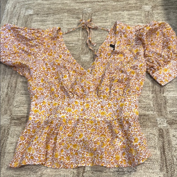 J. Crew Yellow and White Floral Blouse - Picture 5 of 9